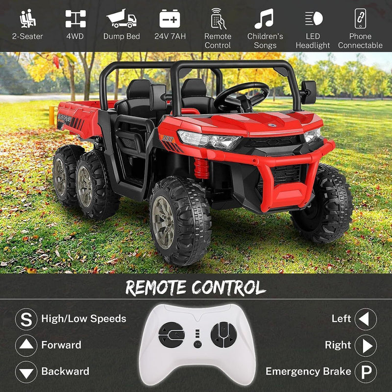 Load image into Gallery viewer, 2-Seater 4WD UTV Ride-On Car for Kids with Remote Control, LED Lights, and MP3 Player - 24V 300W
