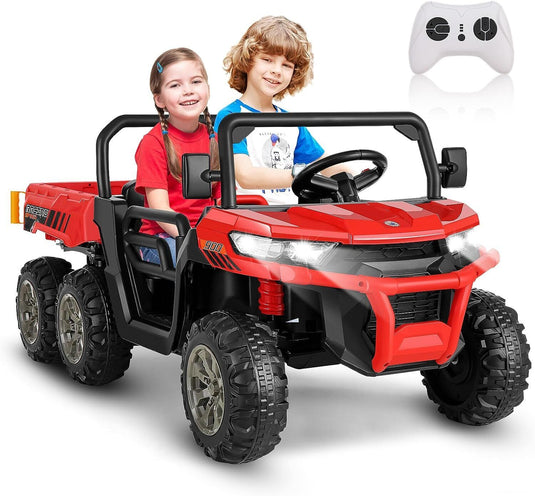 6-Wheel 24V UTV Ride-On with Dump Bed and 4WD Power