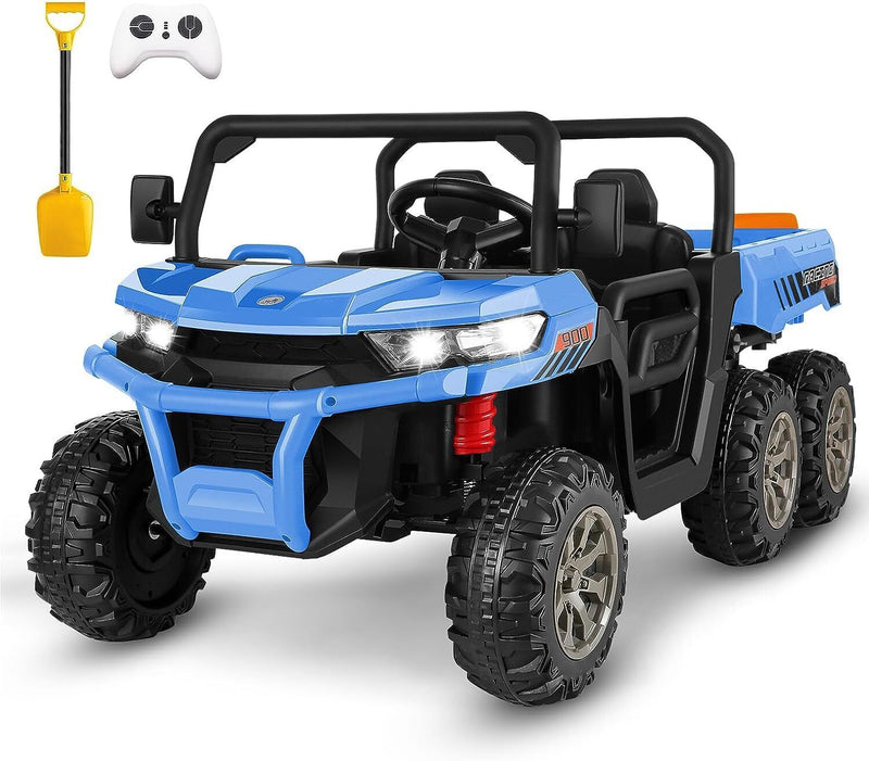 Load image into Gallery viewer, 6-Wheel 24V UTV Ride-On with Dump Bed and 4WD Power
