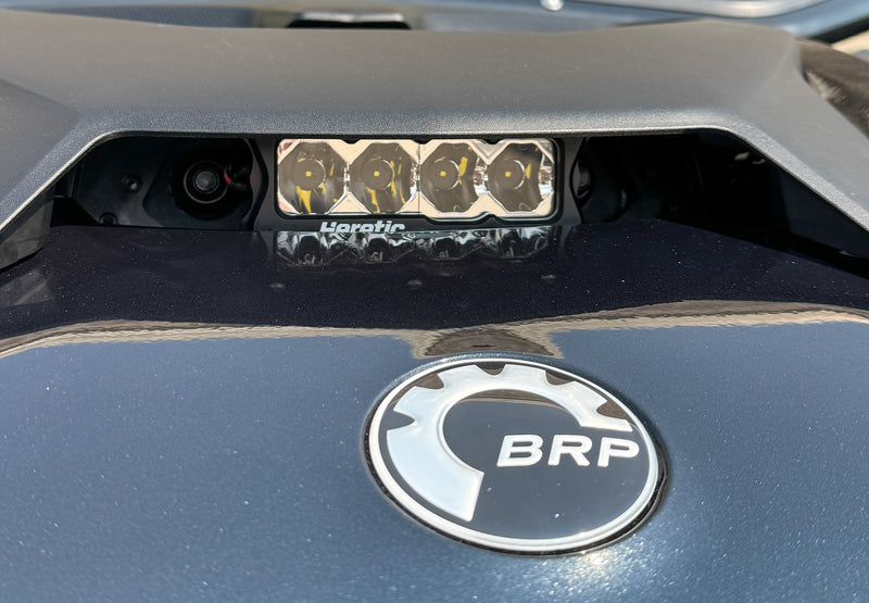 Load image into Gallery viewer, Can Am Maverick R BA-4 Hood Scoop LED Light Bar
