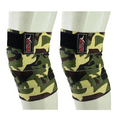 Load image into Gallery viewer, MRX Weightlifting Knee Wraps Gym Workout Lifting Wrap Camo Style Unisex
