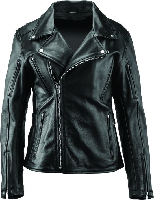 Kuryakyn Leather By River Road Ironclad Classic Leather Jacket Black Womens - Medium