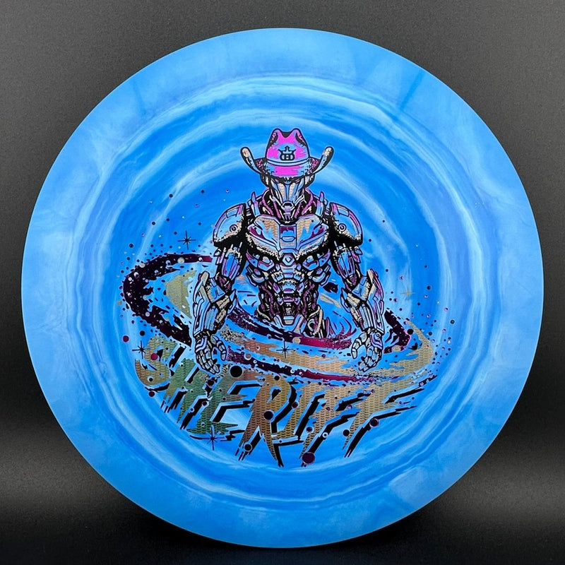 Load image into Gallery viewer, Fuzion Swirly Sheriff - Galactic Lawman Stamp
