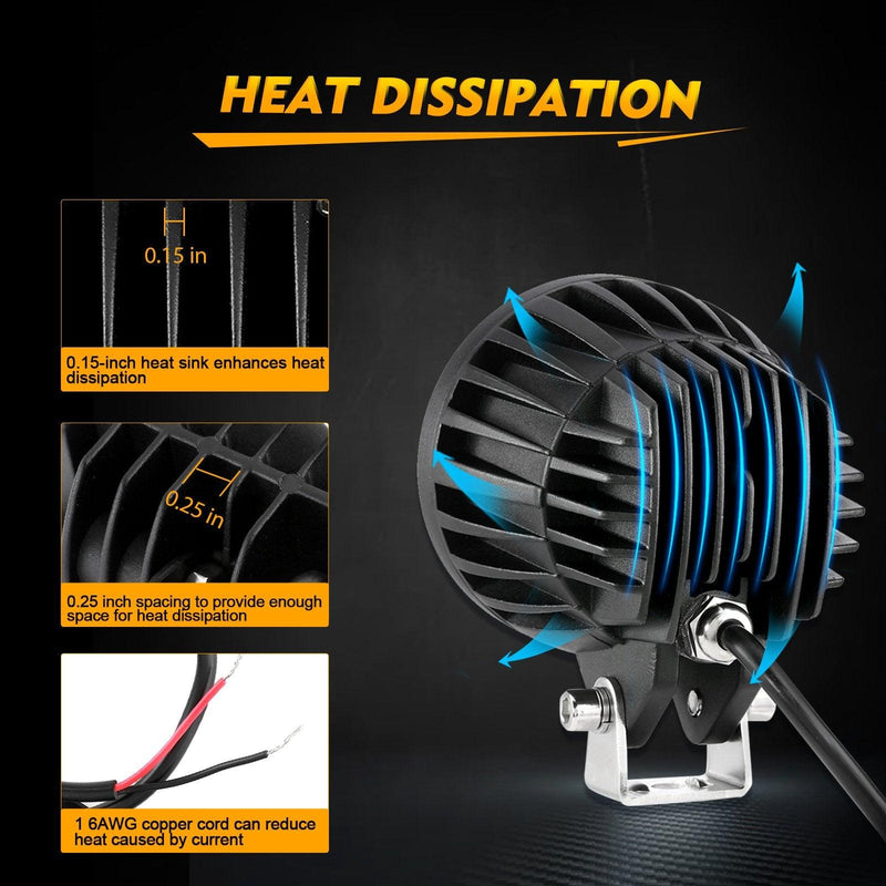 Load image into Gallery viewer, C4 Series | 4 Inch 100W Spot Round LED Pods White LED Driving Lights
