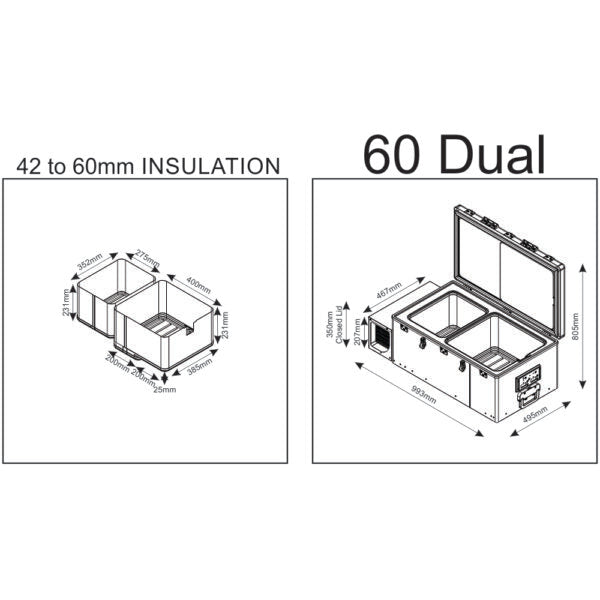 Load image into Gallery viewer, 60L Dual-Zone Drawer Refrigerator &amp; Freezer
