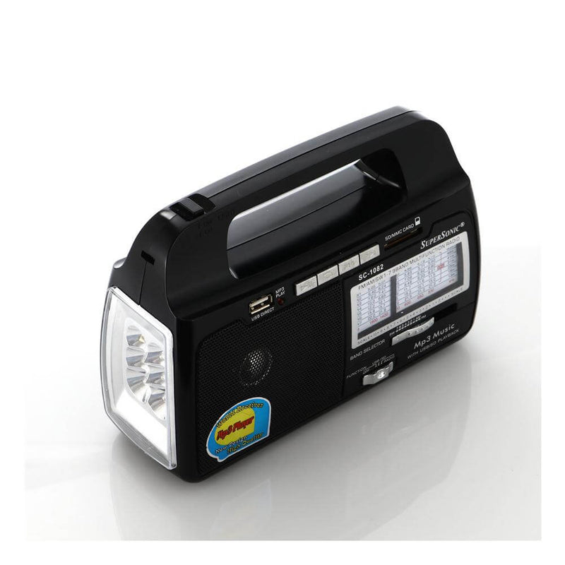 Load image into Gallery viewer, Supersonic 9 Band AM/FM/SW1-7 Portable Radio with Built-In Torch Light
