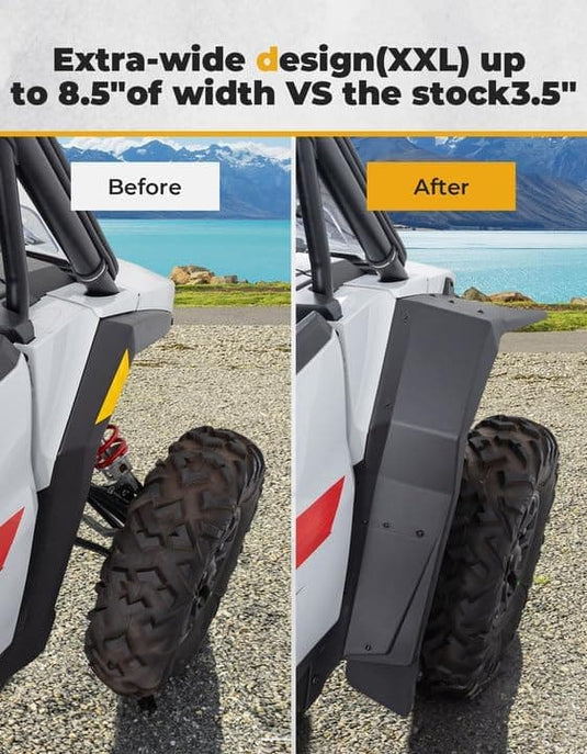 Fender Flares 8.5" Extended Mud Flaps for 2024-2025 Polaris RZR XP 4 1000 (4PCS)