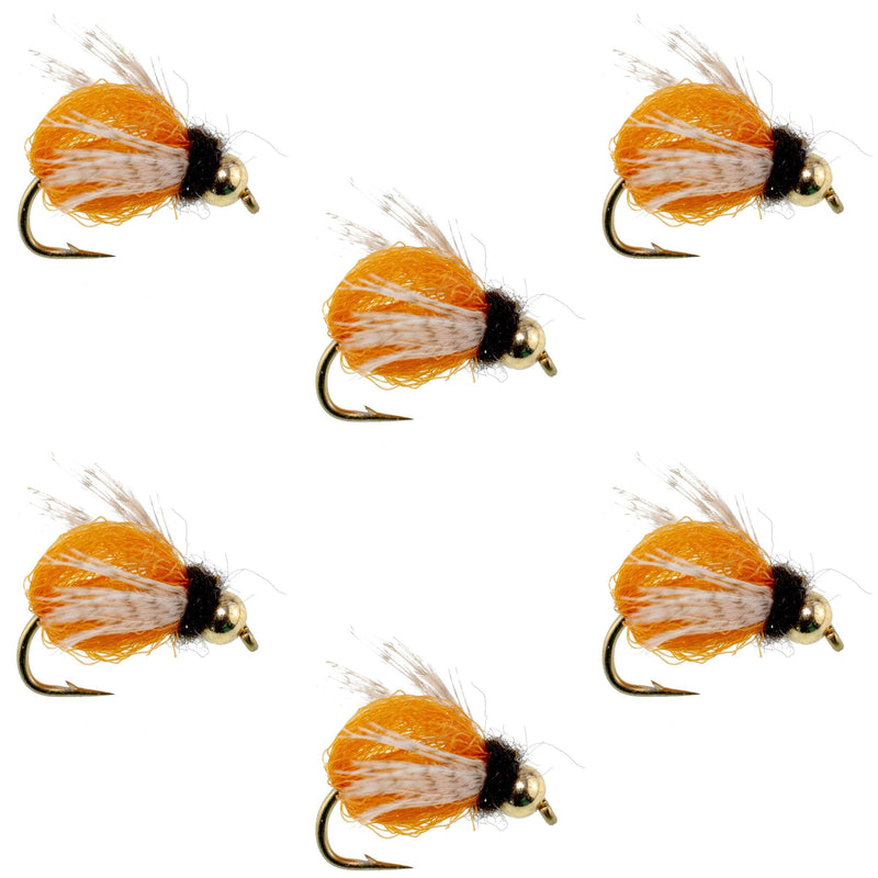 Load image into Gallery viewer, Bead Head LaFontaine Amber Deep Sparkle Caddis Pupa - 6 Flies Hook Size 16
