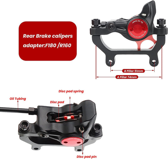 ZOOM HB-875E/876E Right Rear Hydraulic Disc Brake