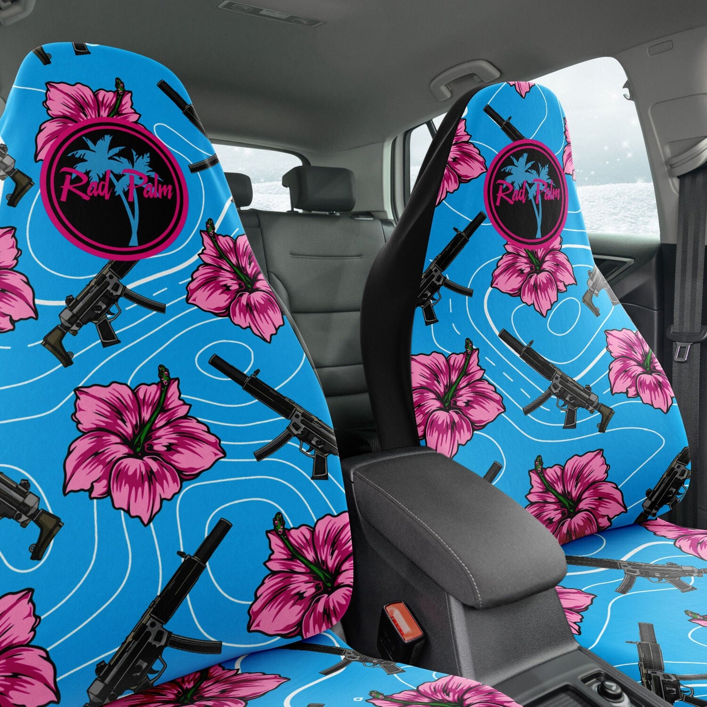 Rad Palm High Capacity Hibiscus Seat Covers