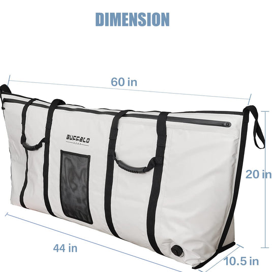 60x20'' Fish Cooler Bag With YKK Zipper, Flat Bottom