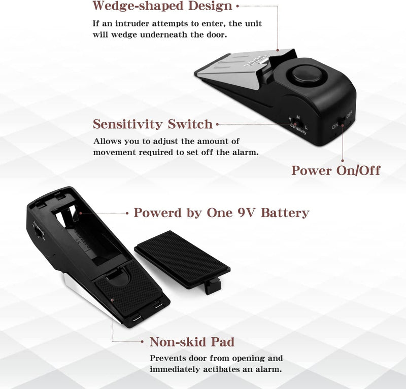 Load image into Gallery viewer, Watch Dog - Door Stop Security Alarm Wedge
