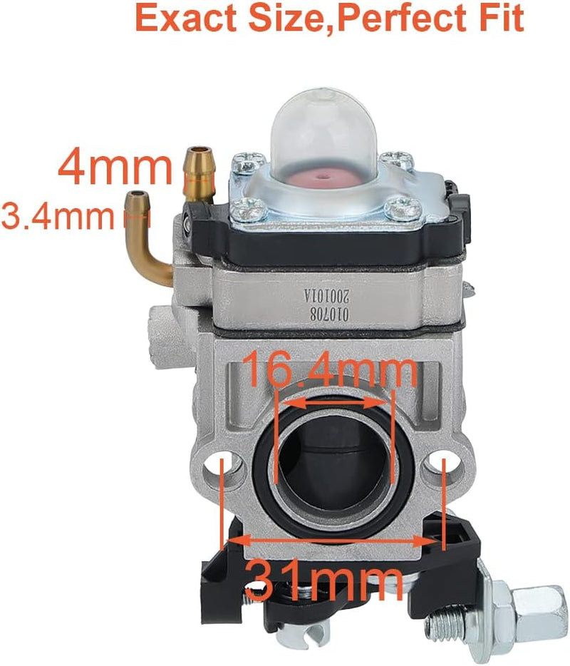 Load image into Gallery viewer, 300486 Carburetor for Earthquake E43 E43CE Auger MC43 MC43CE MC43E MD43 Tiller Cultivator WE43 WE43E Edger # A200774 A201112 WYK-74 15mm Intake
