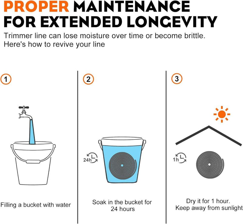 Load image into Gallery viewer, .095 5-Pound by 1889-ft Round Twist Commercial Trimmer Line in Spool Weed Eater with 2.4 mm/095-Inch Line Cutter Orange SOAK for 24H Before Using
