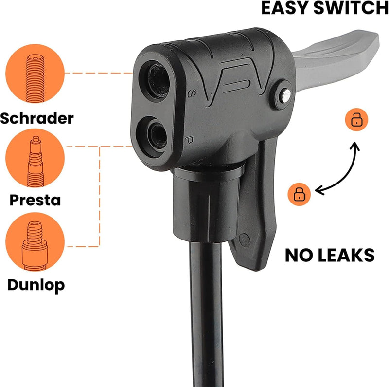 Load image into Gallery viewer, Hycline Gauge Booster Bike Pump
