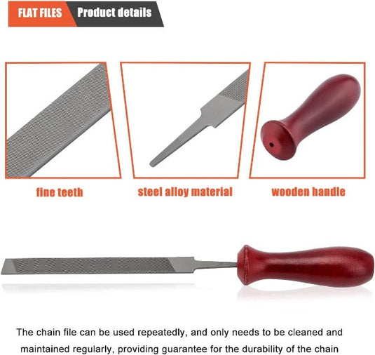 12-Pack Chainsaw Sharpening Kit W 5/32 3/16 7/32 1/8 11/64 13/64 inch Round Files Depth & Quick Check Gauge File Guide 6 Inch Flat File for Stihl