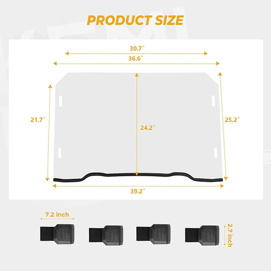 Front Full Windshield for Polaris 1000 / XP 1000 / 4 1000 2014-2018