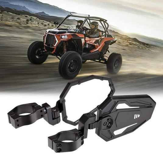 UTV Rear View Side Mirrors for Can Am Maverick X3/ RZR w/ 1.75"-2" roll bar (1 pair)