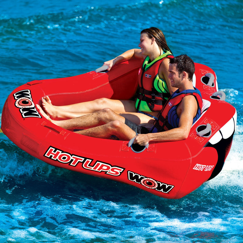 Load image into Gallery viewer, WOW Sports Hot Lips 2 Person Towable Water Tube For Pool and Lake
