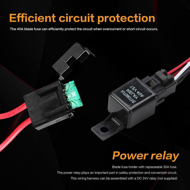 Load image into Gallery viewer, (1 Lead) LED Light Bar Wiring Harness Kit with Fuse Relay ON/Off Switch for LED Off-Road Driving Work Light
