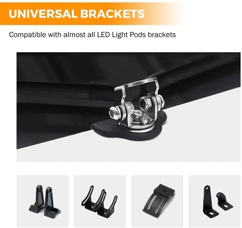 Load image into Gallery viewer, Universal LED Light Bar Mounting Brackets Adjustable Pillar Hood for Offroad Jeep SUV Truck
