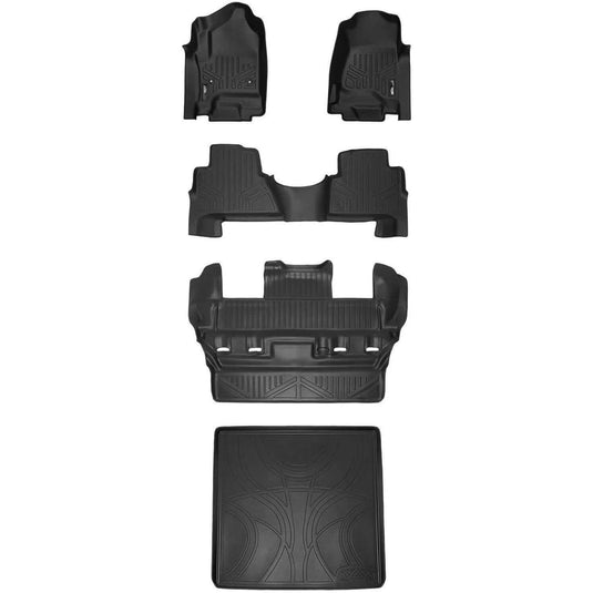 Smart Trim™ Custom Fit Floor Liners For 2015-2020 Cadillac Escalade with Second Row Bucket Seats