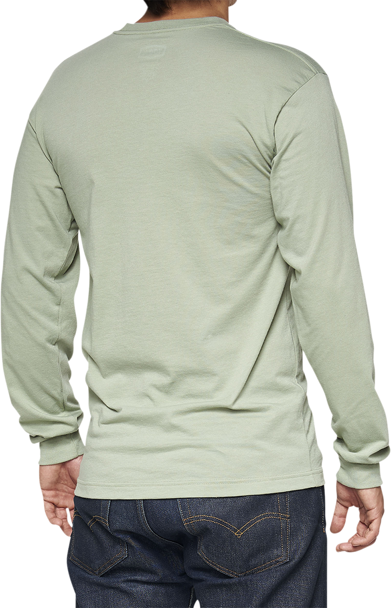 Load image into Gallery viewer, 100% Bilto Long-Sleeve T-Shirt - Slate Green - Small 33009-486-10
