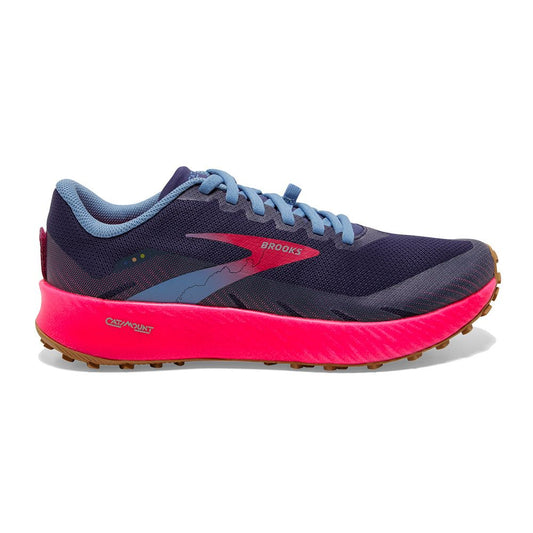 Women's Brooks Catamount, Deep Cobalt/Diva Pink/Oyster Mushroom, 7 B Medium - Skoutley Outdoors LLC