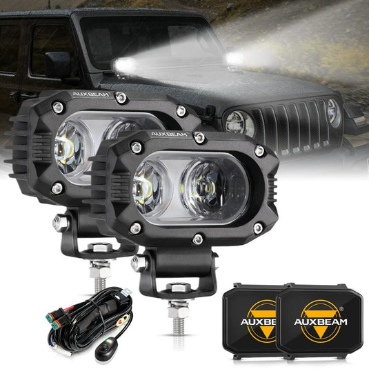 R4 Series | 4 Inch 60W Corrugated Lens 120° Wide Beam LED Pods Lights