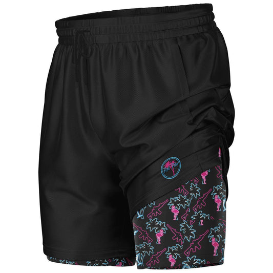 Rad Palm Neon Attack 2 in 1 Shorts