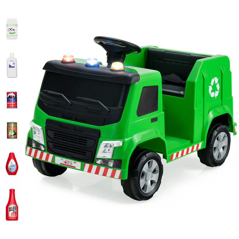 Load image into Gallery viewer, Electric Recycling Garbage Truck Ride-On Toy with Remote Control and Accessories - 12V
