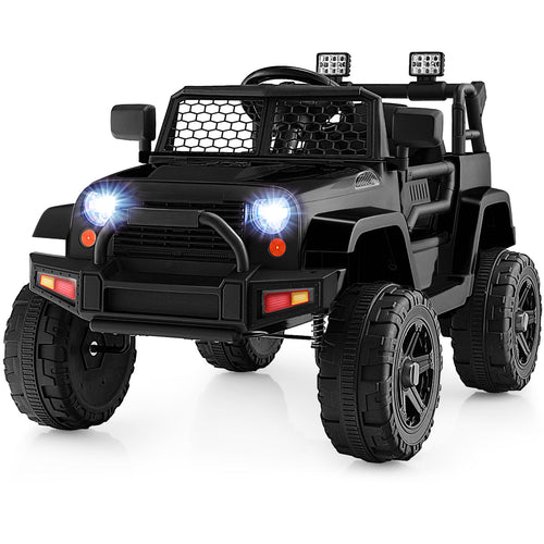 Electric Ride-On Truck for Kids with Remote Control, Music, and Lights - 12V