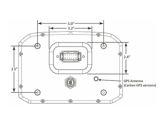 AEM CD-7 Non Logging Race Dash Carbon Fiber Digital Display (CAN Input Only) 30-5700