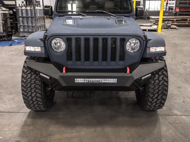Load image into Gallery viewer, Road Armor 18-20 Jeep Wrangler JL SPARTAN Bolt-On Front Bumper Skid Plate Guard - Tex Blk
