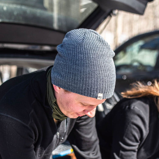 Midweight Knit Wool Beanie - 100% Merino Wool
