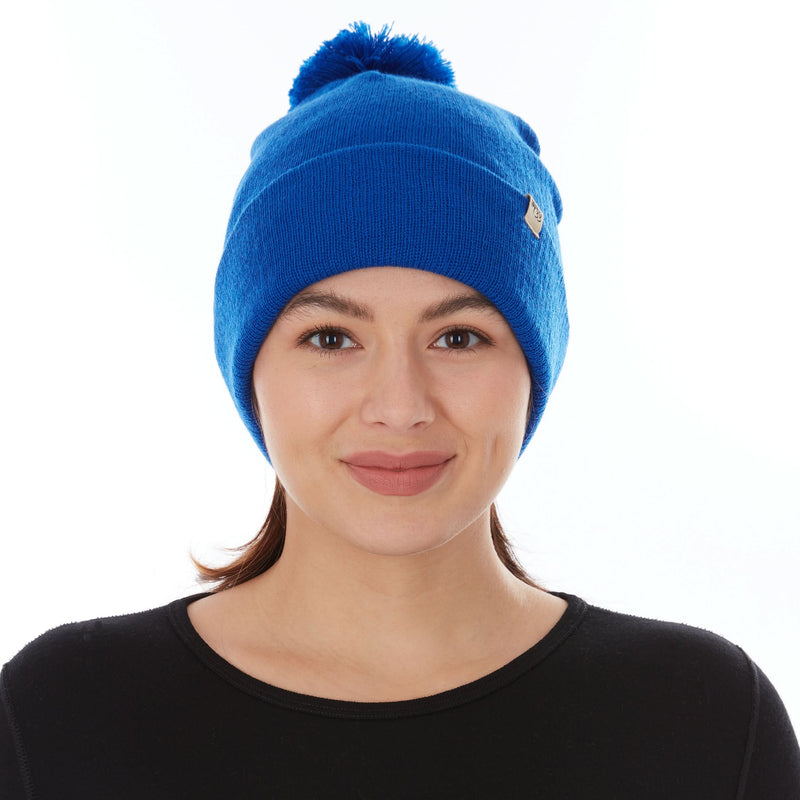 Load image into Gallery viewer, Midweight Merino Wool Knit Pom Beanie | 100% Merino Wool
