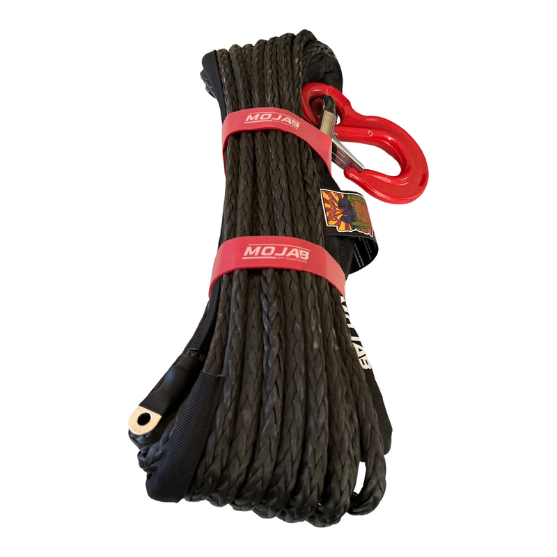 Load image into Gallery viewer, 3/8&#39;&#39; x 85&#39; Synthetic Winch Rope with forged winch hook
