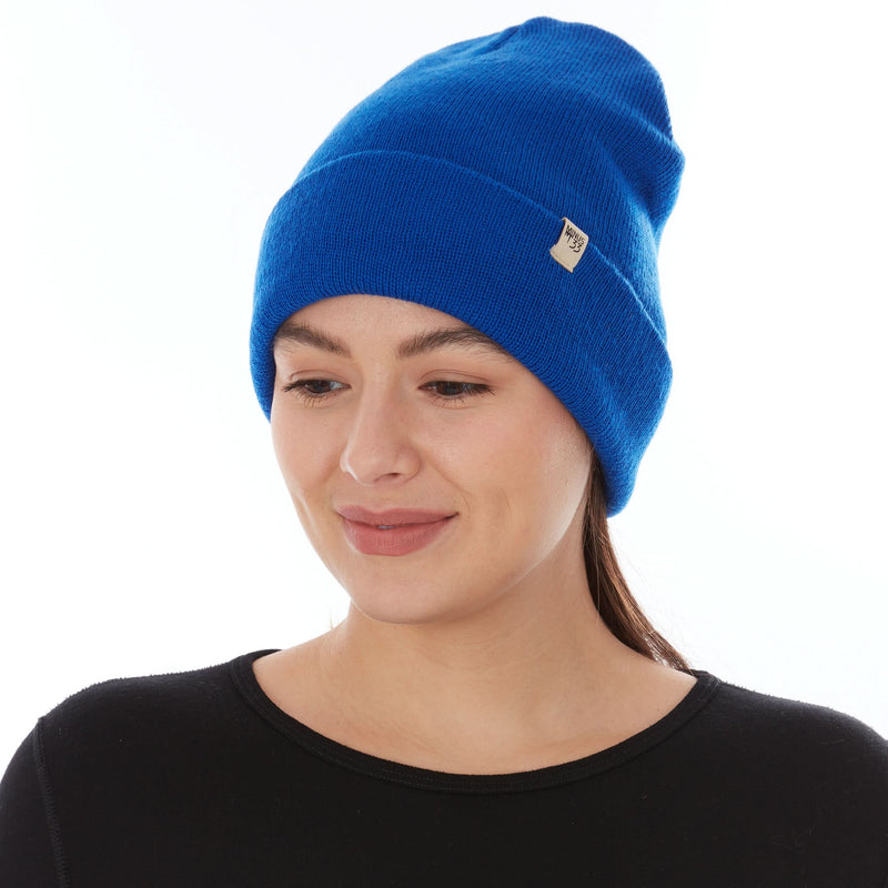 Load image into Gallery viewer, 100% Merino Wool Knit Cuff Beanie- Midweight
