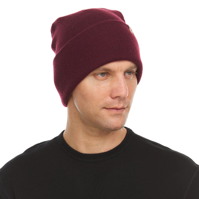 Load image into Gallery viewer, 100% Merino Wool Knit Cuff Beanie- Midweight
