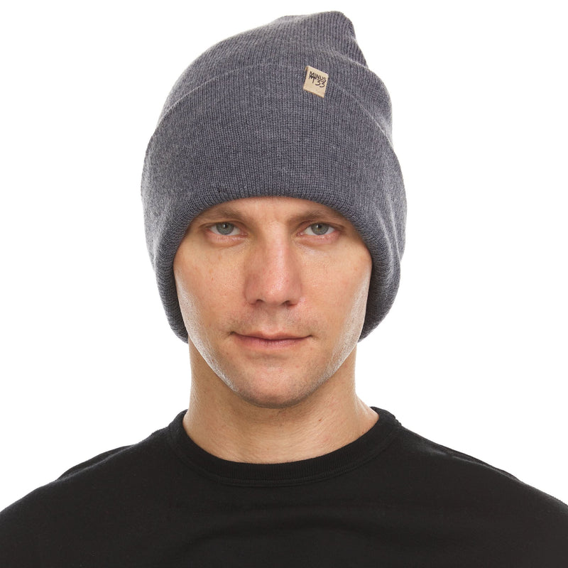 Load image into Gallery viewer, 100% Merino Wool Knit Cuff Beanie- Midweight
