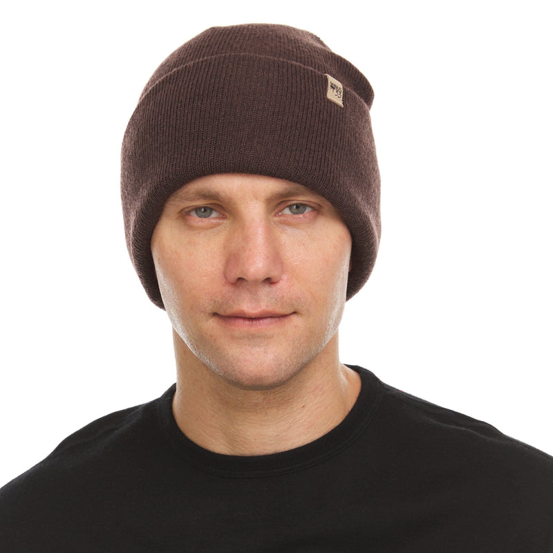 Load image into Gallery viewer, 100% Merino Wool Knit Cuff Beanie- Midweight
