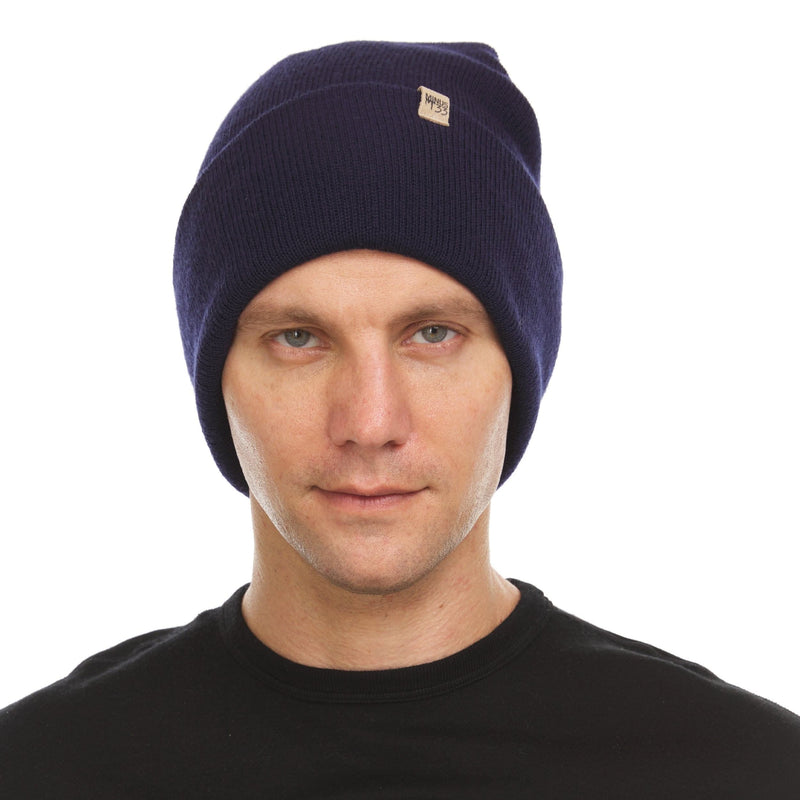 Load image into Gallery viewer, 100% Merino Wool Knit Cuff Beanie- Midweight

