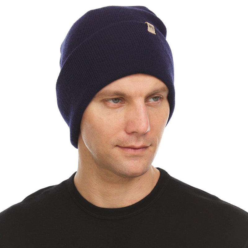 Load image into Gallery viewer, 100% Merino Wool Knit Cuff Beanie- Midweight
