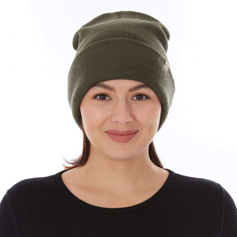 Load image into Gallery viewer, 100% Merino Wool Knit Cuff Beanie- Midweight
