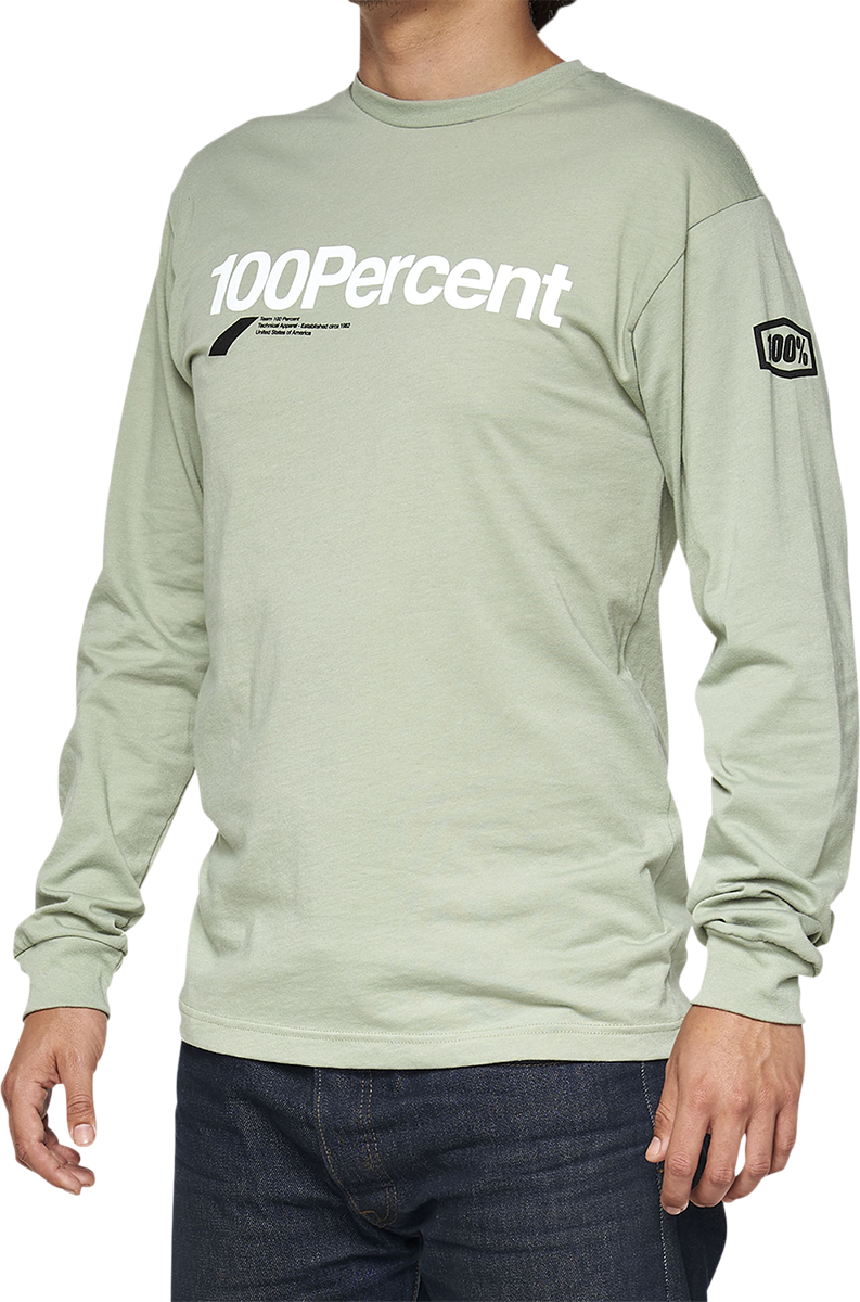 Load image into Gallery viewer, 100% Bilto Long-Sleeve T-Shirt - Slate Green - Small 33009-486-10
