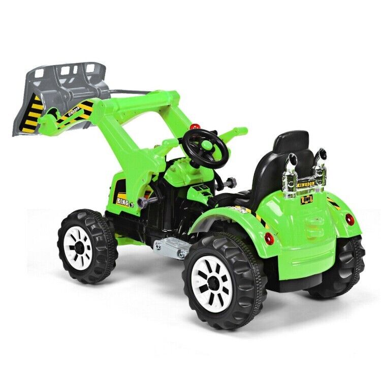 Load image into Gallery viewer, 66 lbs Durable 12V Battery-Powered Kids Ride-On Dumper Truck in Green
