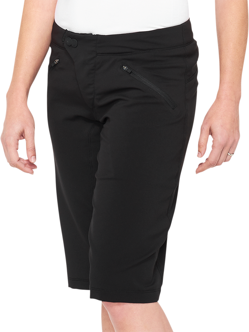 Load image into Gallery viewer, 100% Women&#39;s Ridecamp Shorts - Black - Medium 40037-00001
