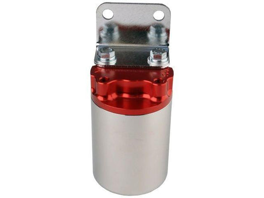 Aeromotive 10 Micron, Red/Polished Canister Fuel Filter