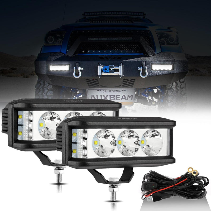 Load image into Gallery viewer, R5 Series | 5 Inch 68W White Square Side Shooter Spot Beam LED Pod Lights LED Light Bar
