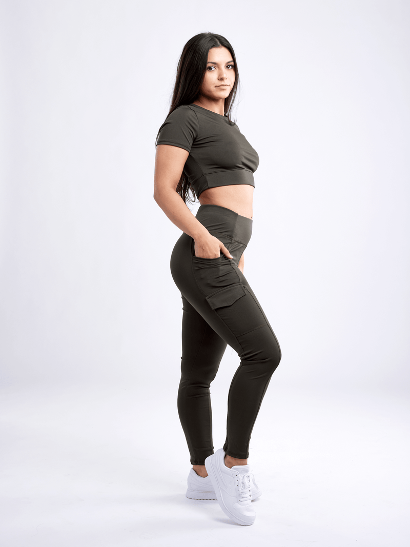 Load image into Gallery viewer, JupiterGear High-Waisted Leggings with Side Cargo Pockets
